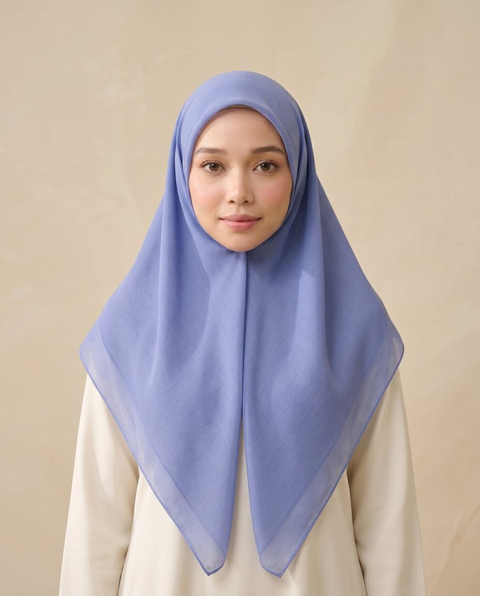 Tudung Bawal Voile Plain — Blue