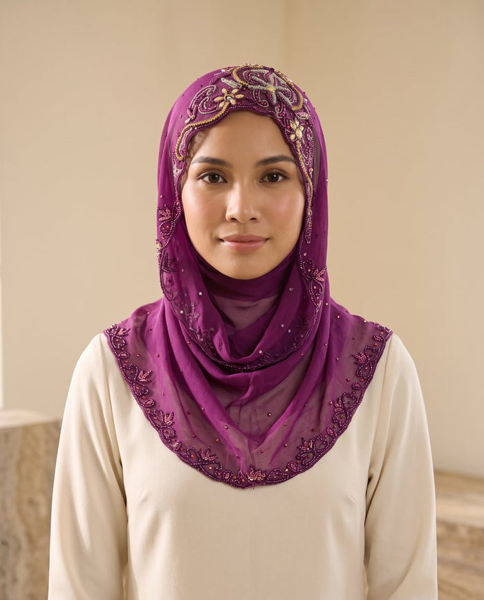 Tudung Siti Chiffon Exclusive — Magenta