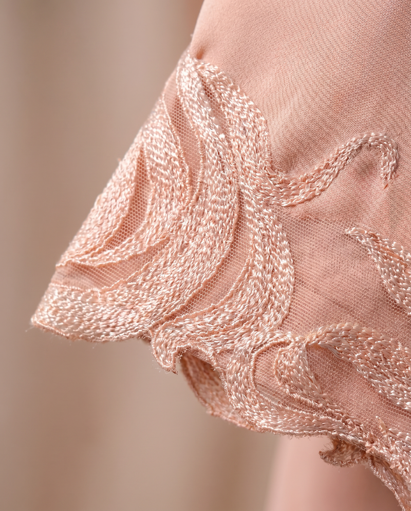 Baju Kurung Arisya Plain Cerutti Patching Lace
