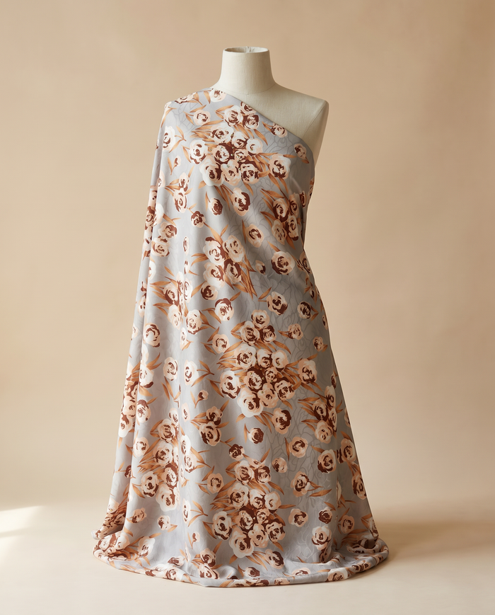 Exclusive Crepe Studded Leonard — Light Grey Rose (D15)