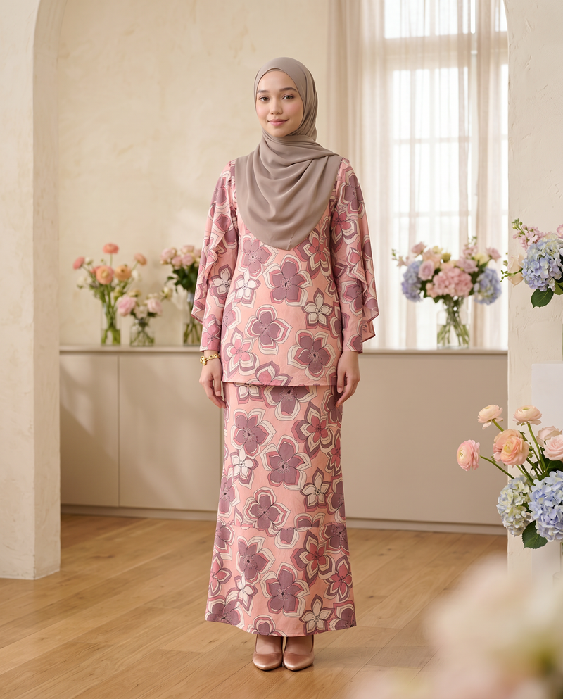Pink Acanthus Scroll
