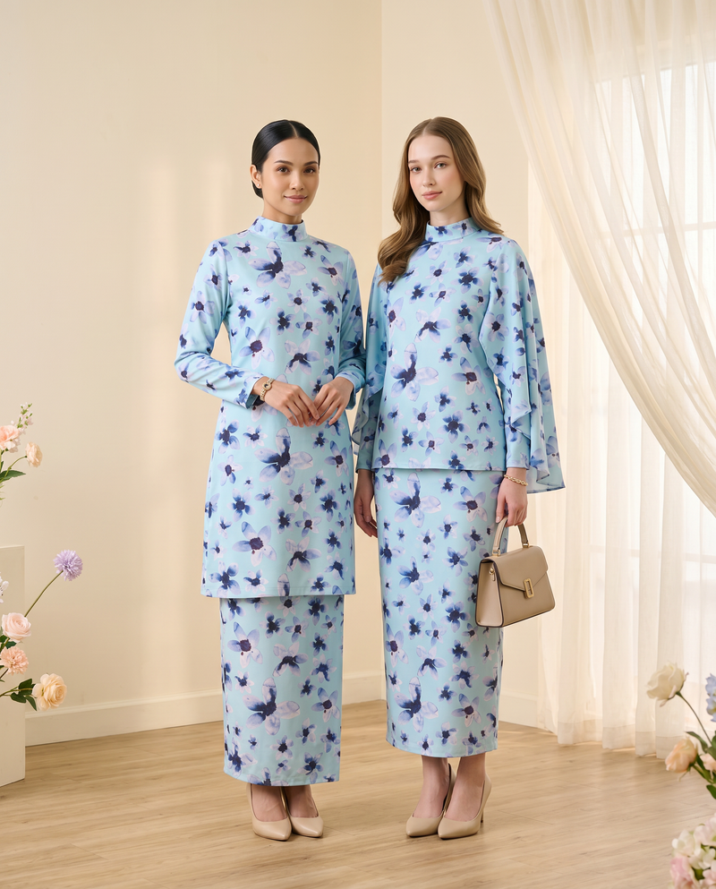 Baby Blue Watercolour Floral