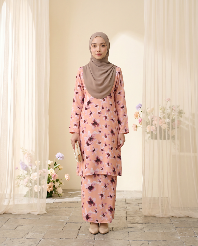 Peach Watercolour Floral