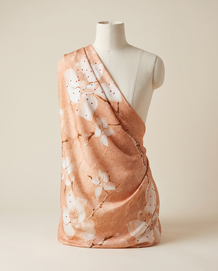 Exclusive Crepe Studded Leonard — Orange Floral