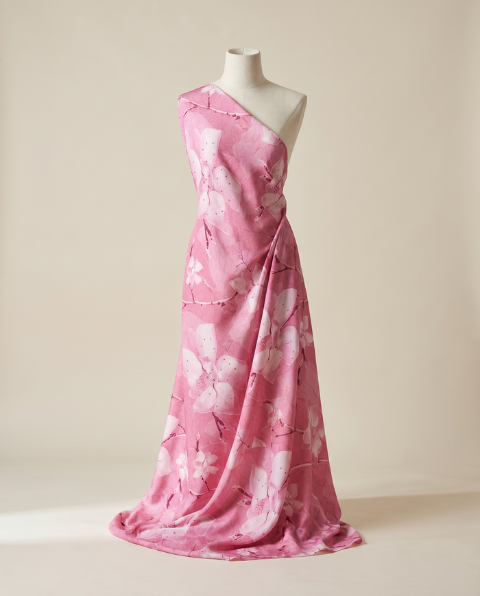Exclusive Crepe Studded Leonard — Pink Floral