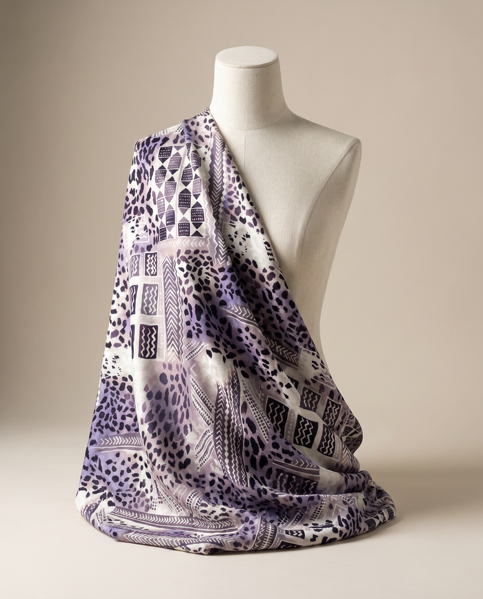 Jacquard Versace — Cool Tones — Purple Medallion