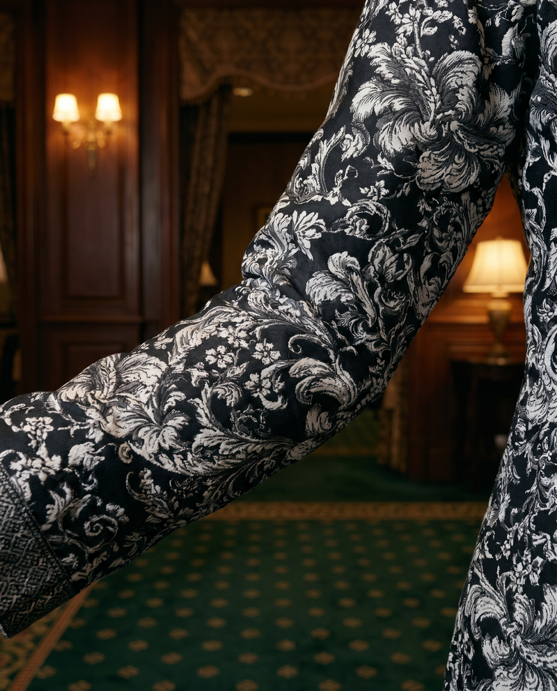 Black Acanthus Scroll (D8)