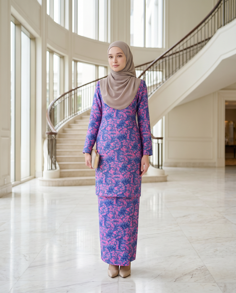 Pink Acanthus Scroll (D8)