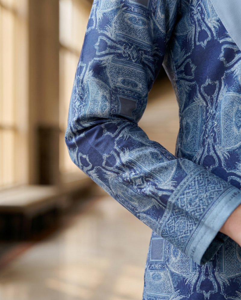 Blue Scrollwork