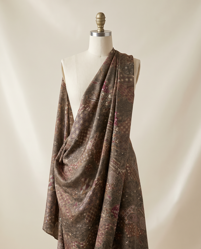 Italian Silk Printed (Ken Scott) — Grey Dot