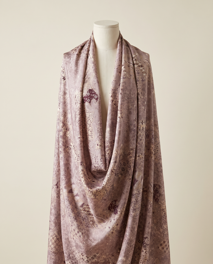 Italian Silk Printed (Ken Scott) — Lavender Dot