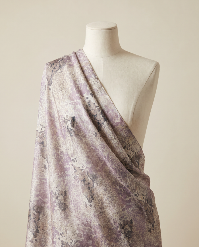 Italian Silk Printed (Ken Scott) — Purple Watercolour
