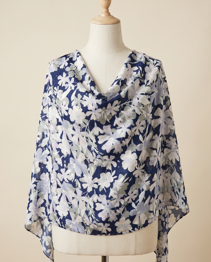 Ken Scott Studded — Navy Blue Floral