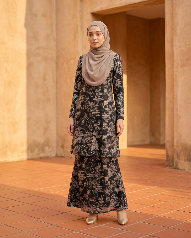 Black Floral Lace