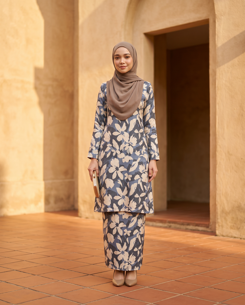 Blue Scattered Floral