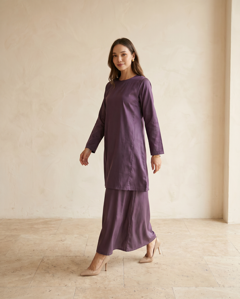 Baju Kurung Kemboja Plain Tafetta