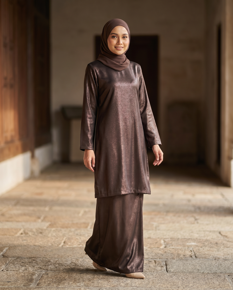Baju Kurung Anggun Seri Metallic Shining