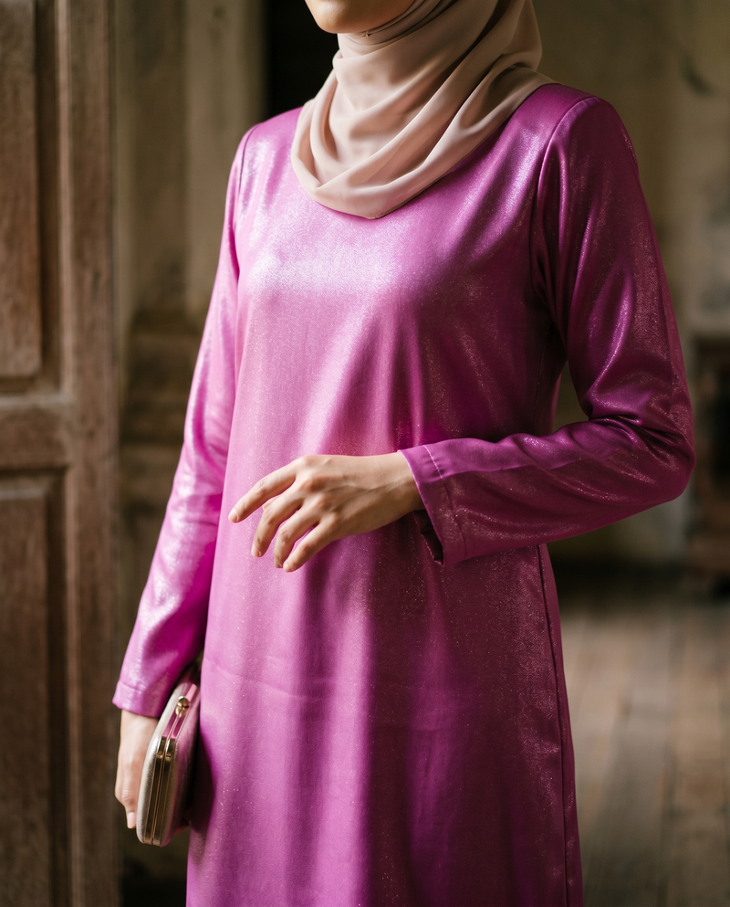 Baju Kurung Anggun Seri Metallic Shining