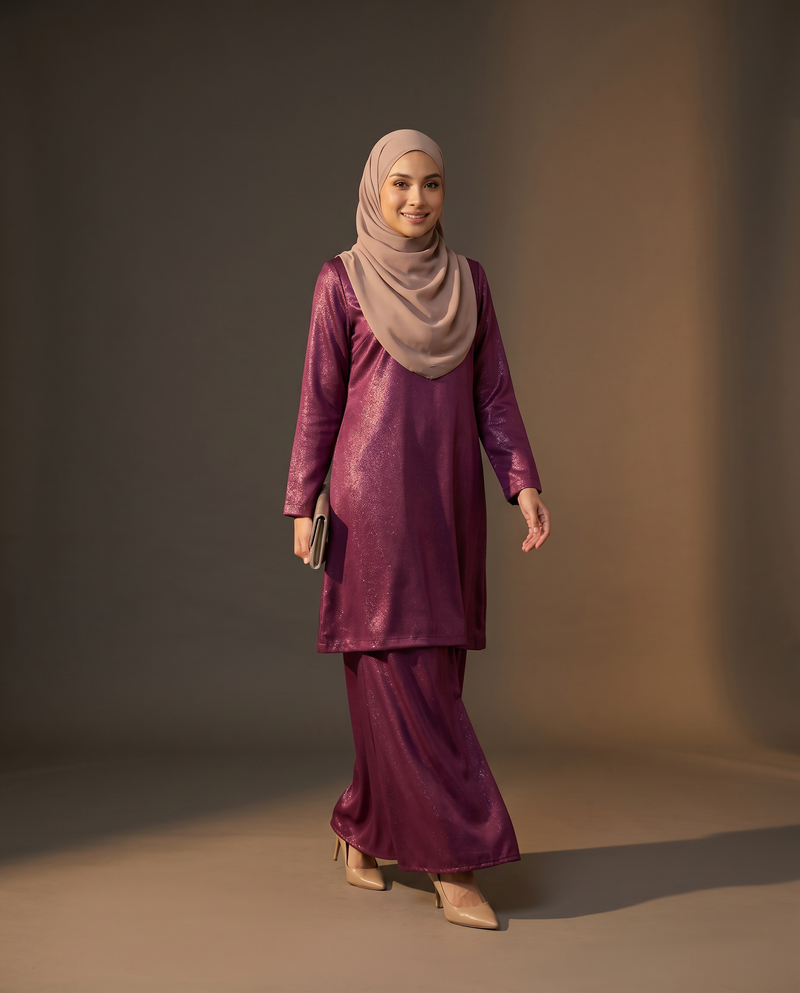 Baju Kurung Anggun Seri Metallic Shining