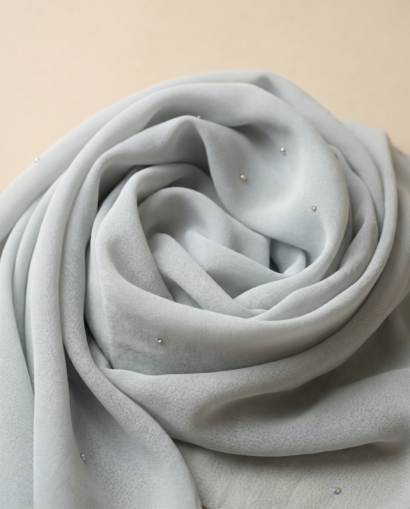 Selendang Chiffon Plain Batu