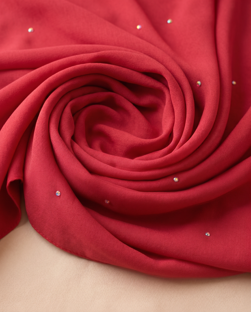 Selendang Chiffon Plain Batu