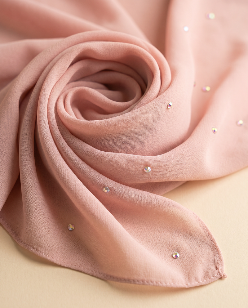 Selendang Chiffon Plain Batu