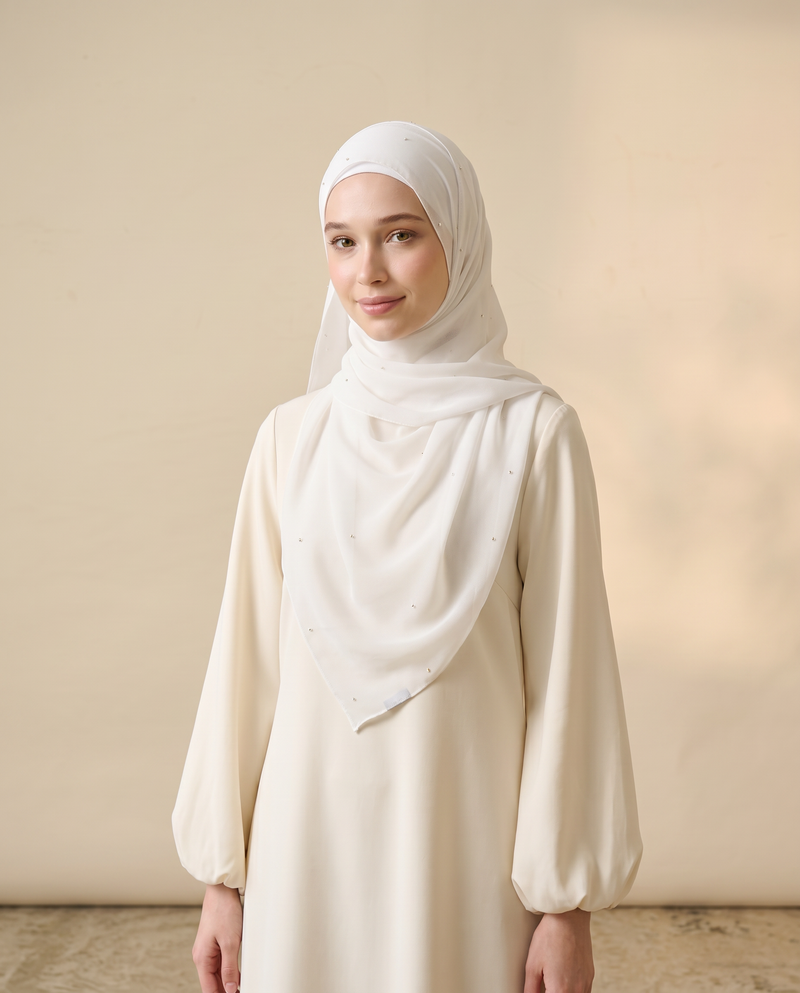 Selendang Chiffon Plain Batu