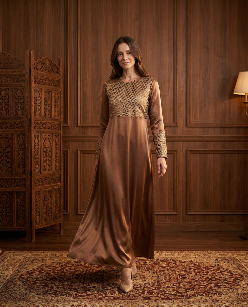 Jubah Songket Soft Satin
