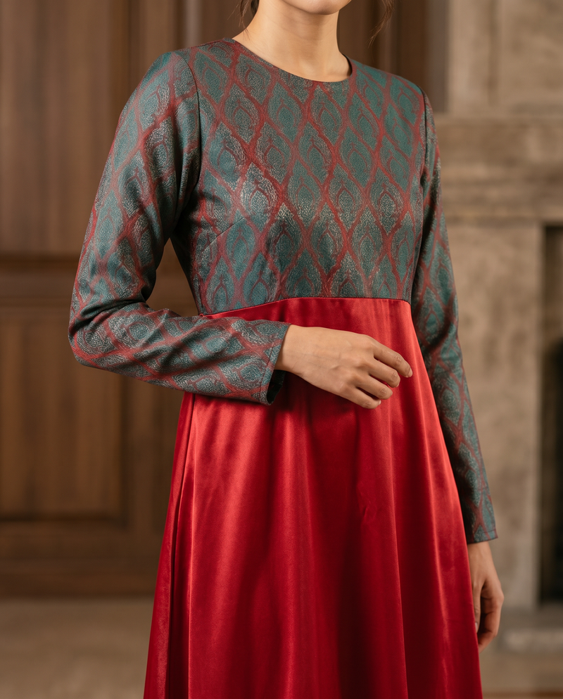 Jubah Songket Soft Satin