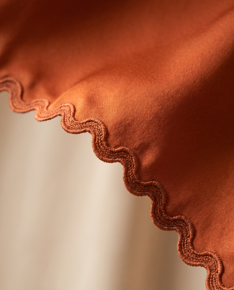 Baju Kurung Lace Dewasa Orange Brick — Orange Brick — macro