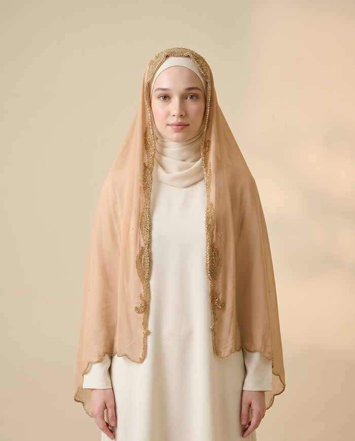 Veil Chiffon Stone — Light Brown