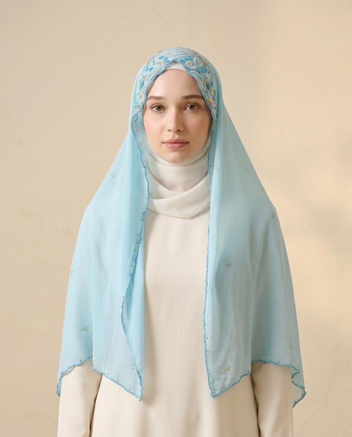 Veil Chiffon Stone — Sky Blue