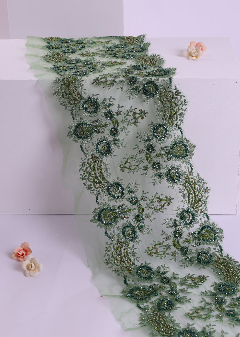 Premium Beaded Border Lace