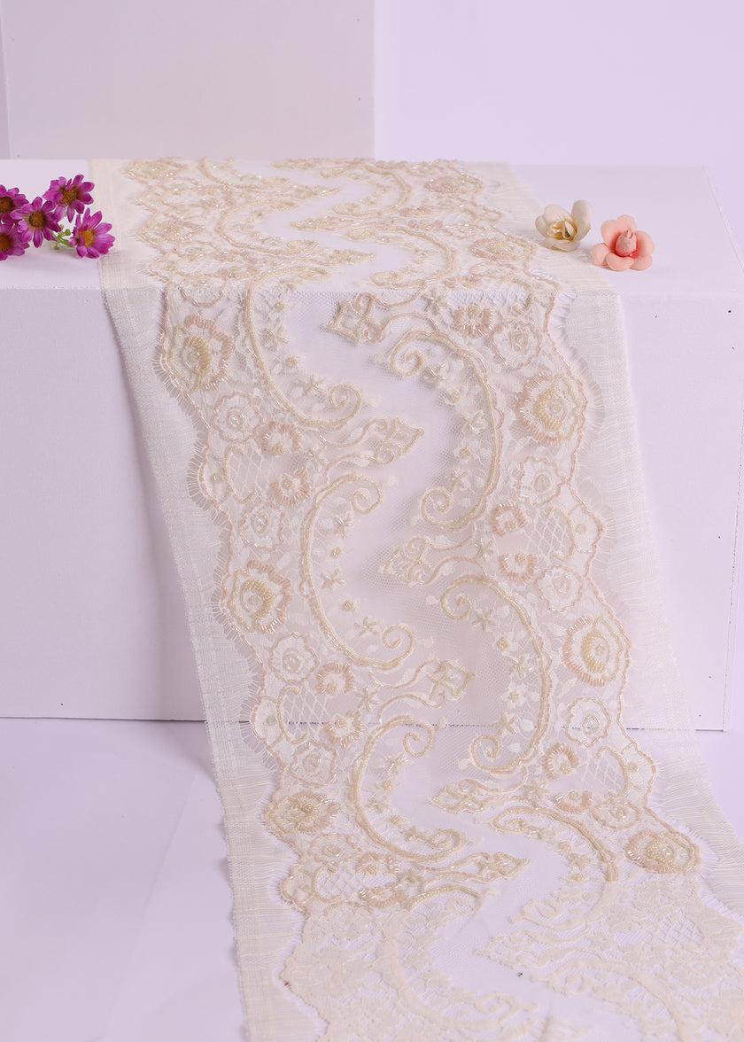 Premium Beaded Border Lace