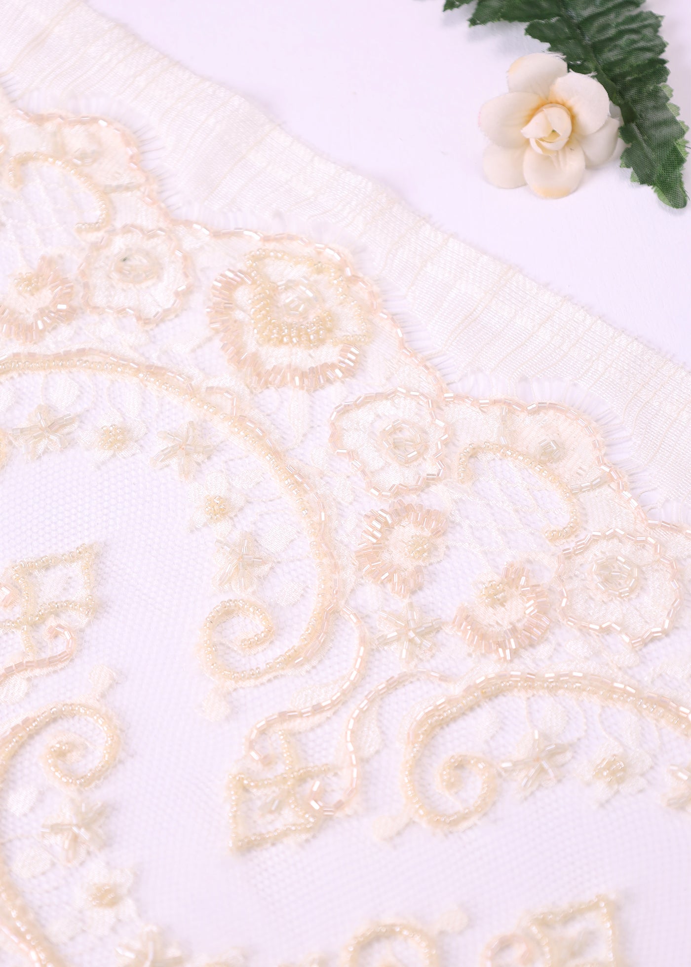 Premium Beaded Border Lace