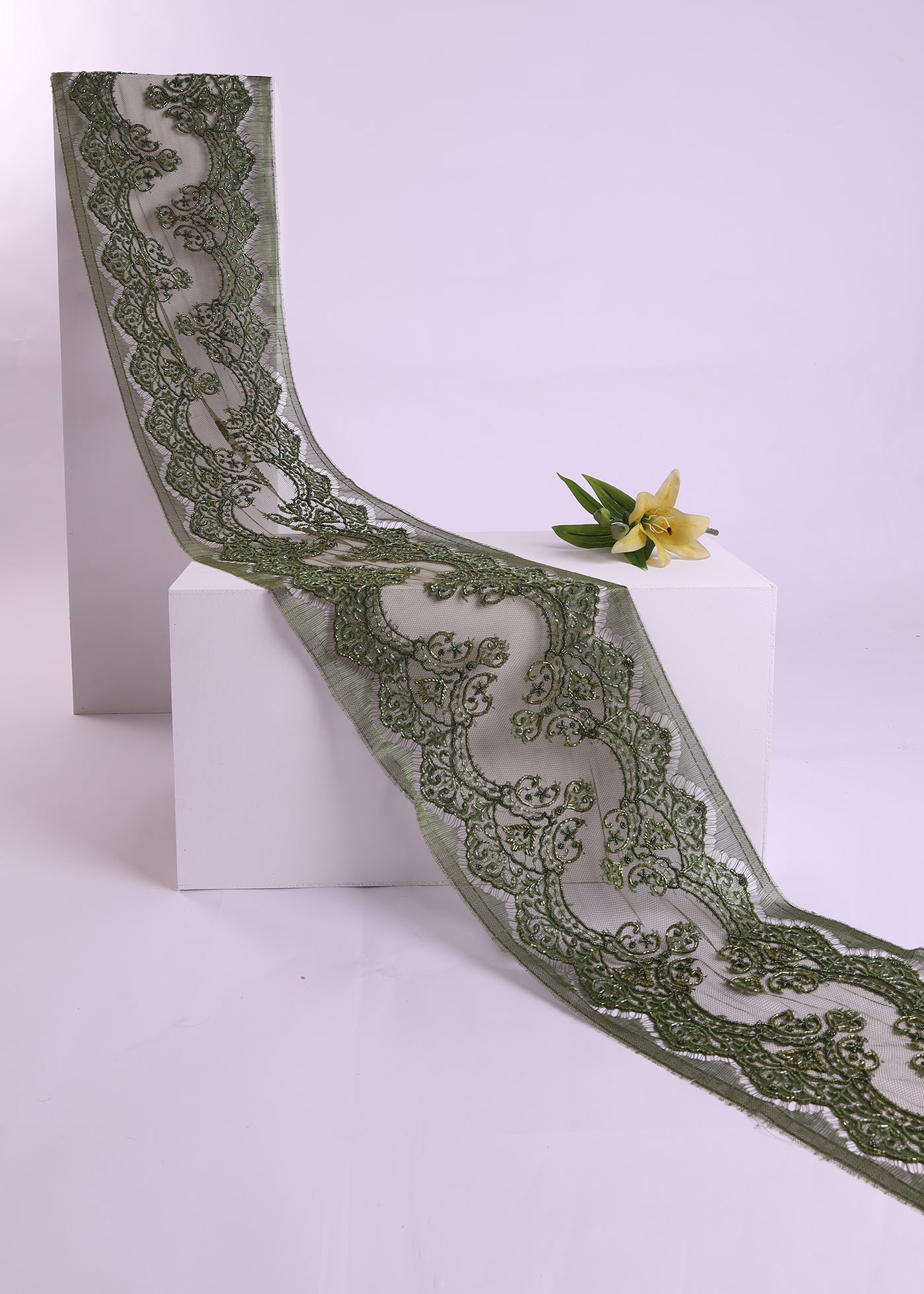 Premium Beaded Border Lace
