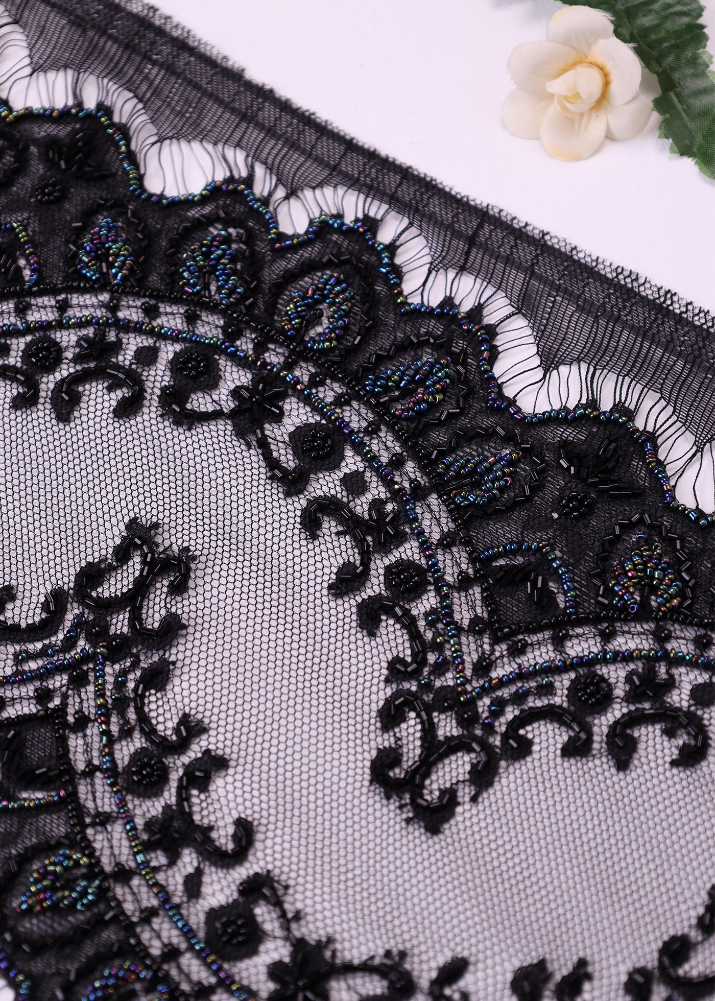 Premium Beaded Border Lace