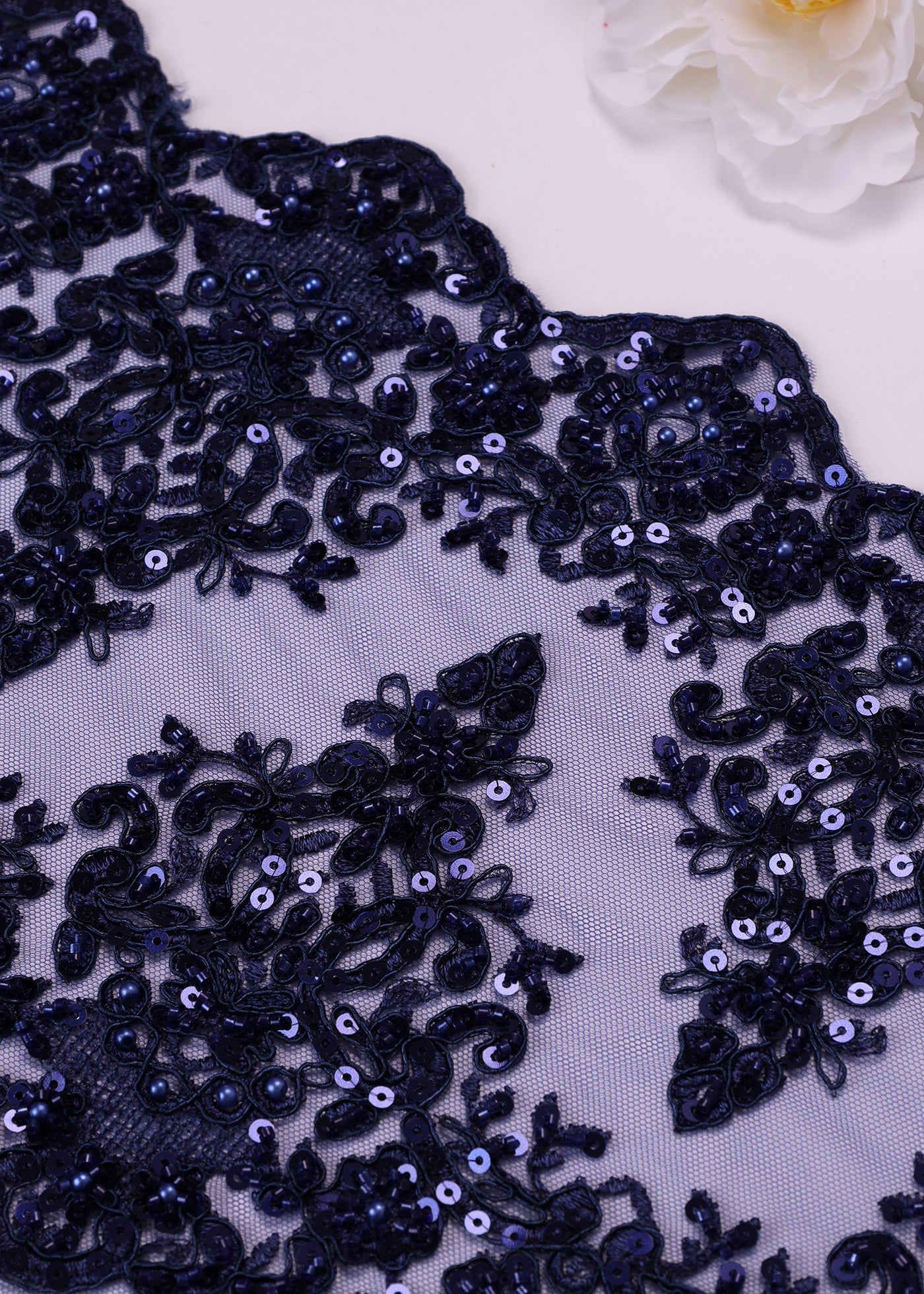Beaded Border Lace