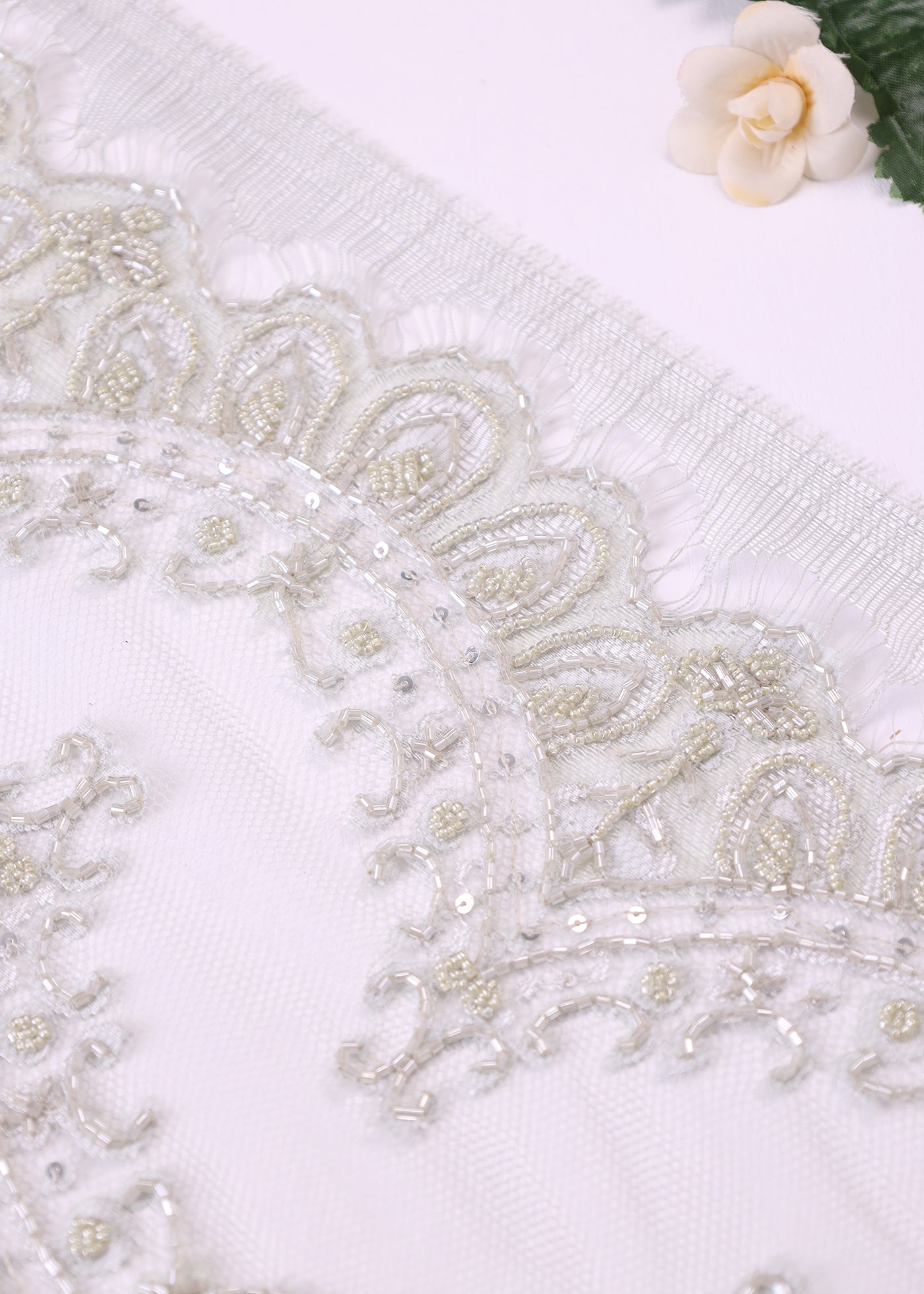 Premium Beaded Border Lace