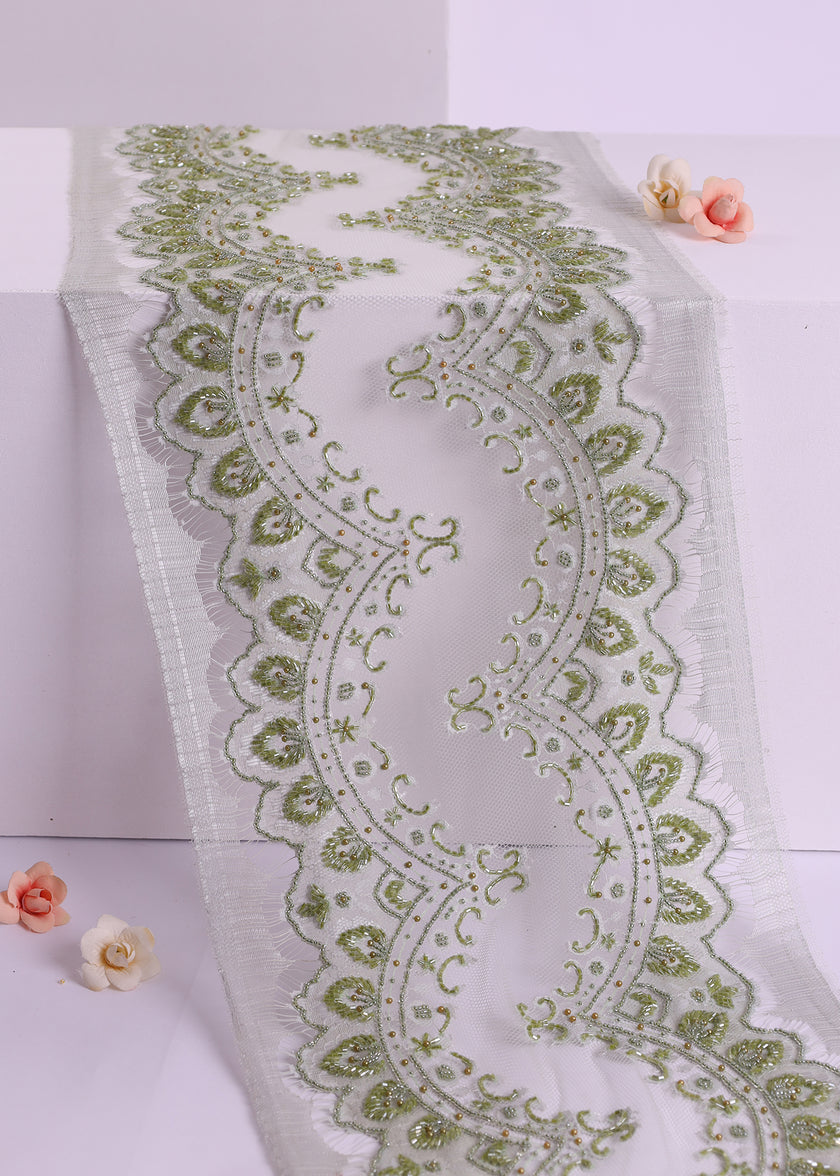 Premium Beaded Border Lace