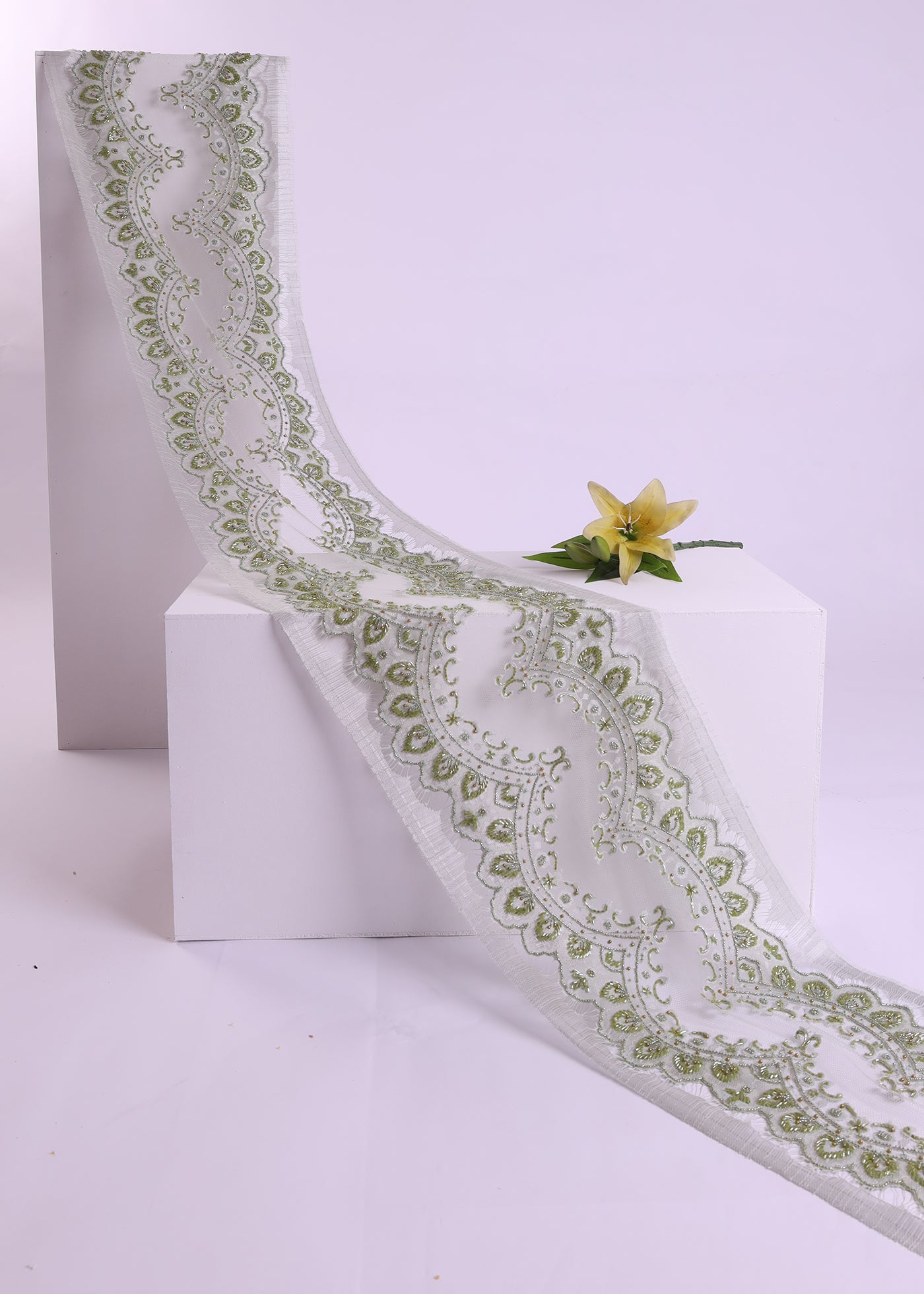 Premium Beaded Border Lace