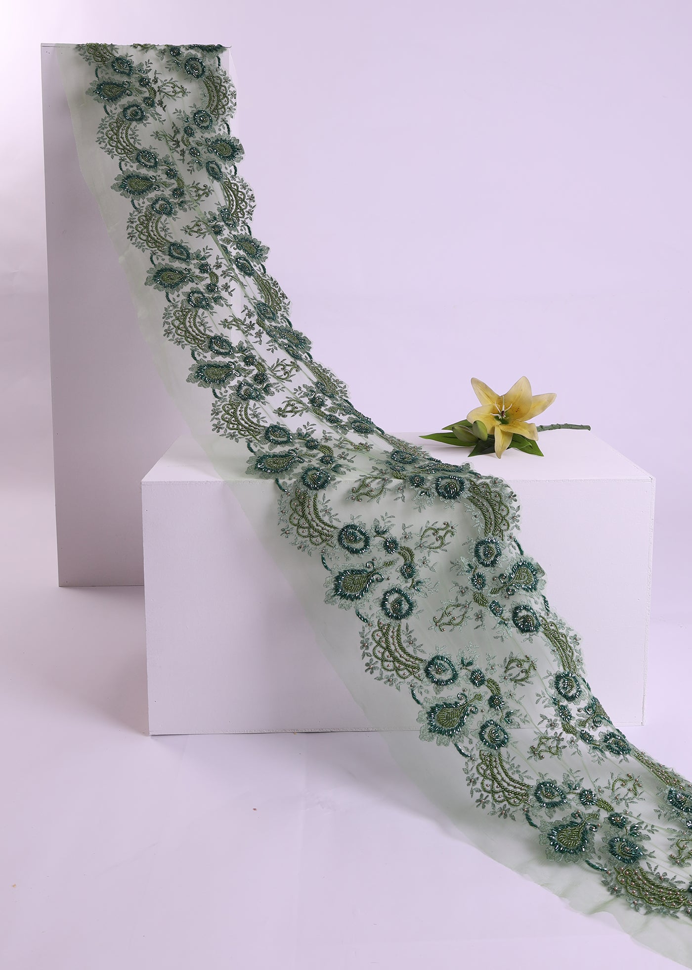 Premium Beaded Border Lace
