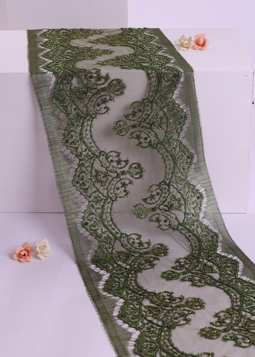 Premium Beaded Border Lace