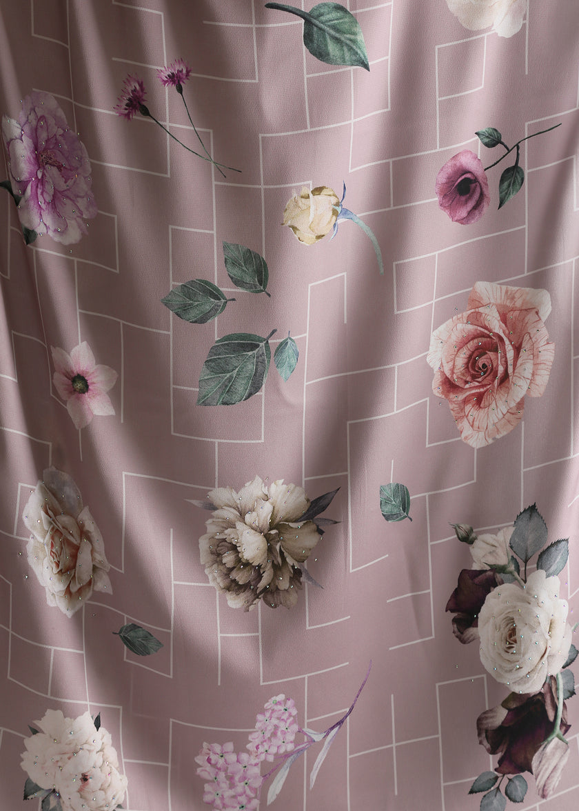 Rosy Kylie Printed Shawl