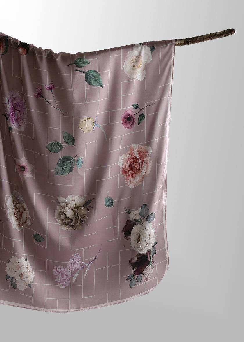 Rosy Kylie Printed Shawl