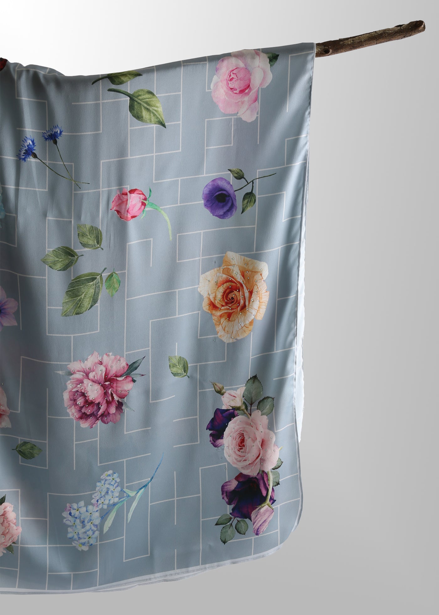 Rosy Kylie Printed Shawl