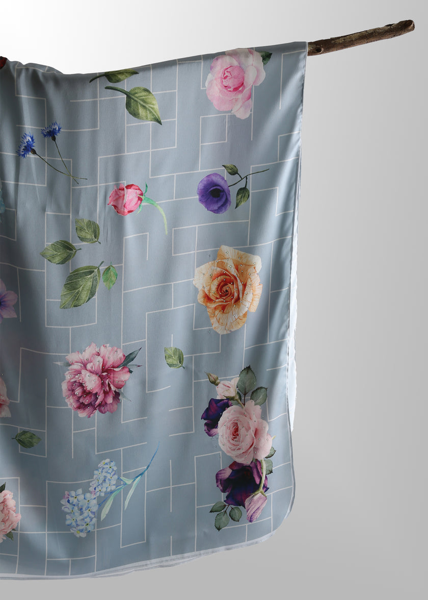 Rosy Kylie Printed Shawl