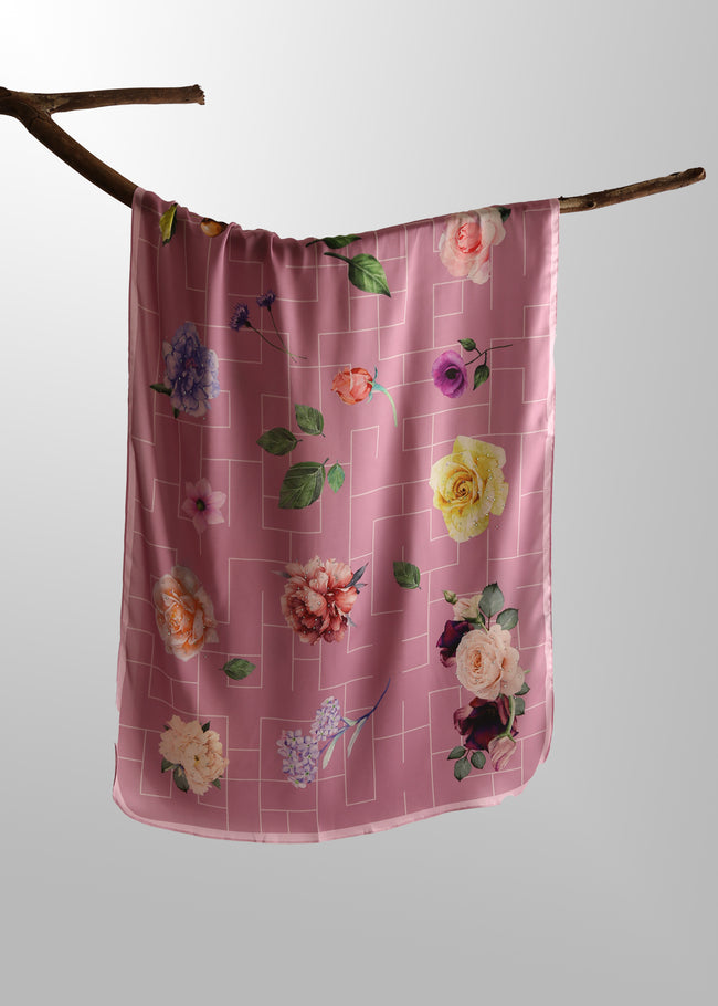 Rosy Kylie Printed Shawl
