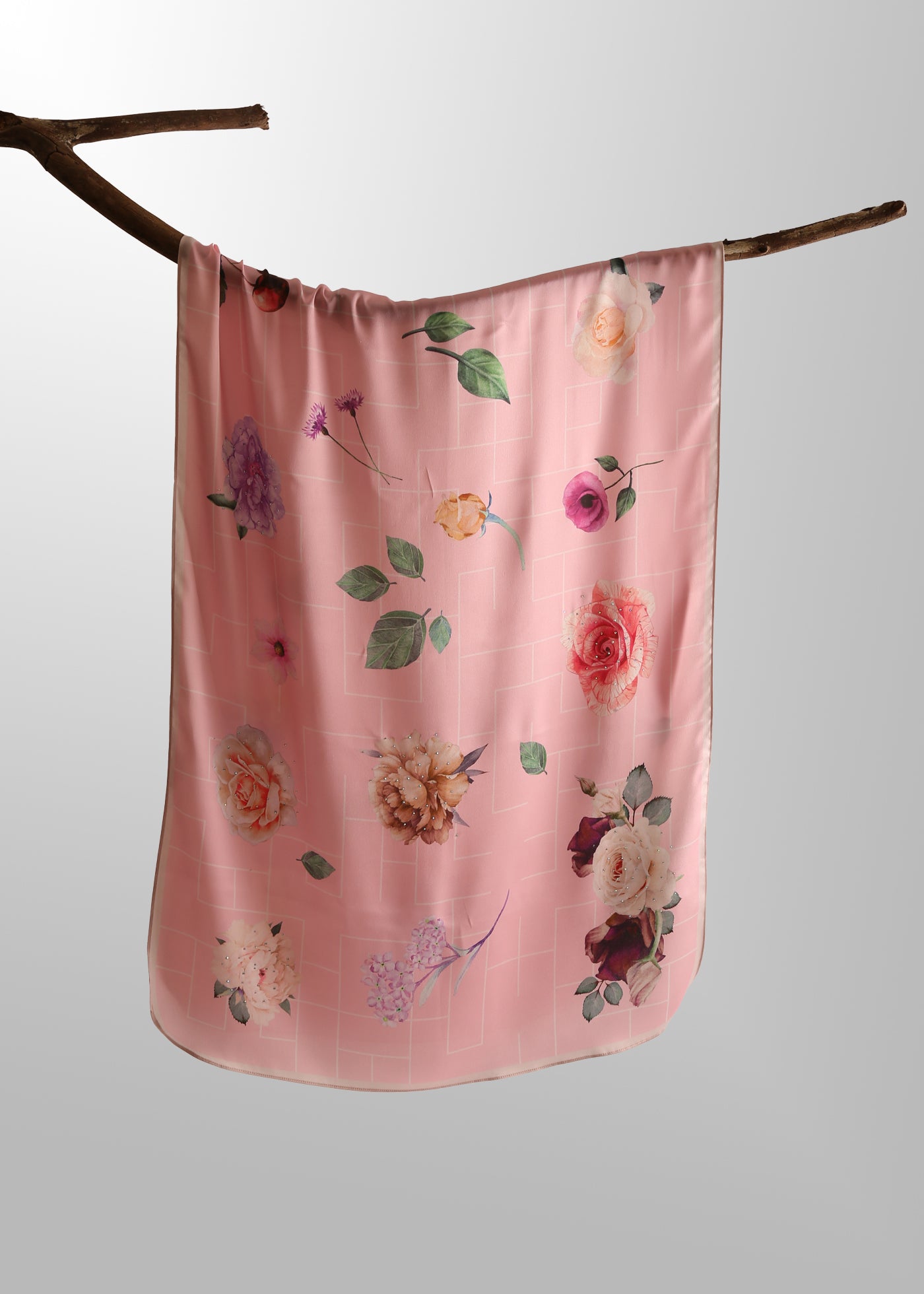 Rosy Kylie Printed Shawl