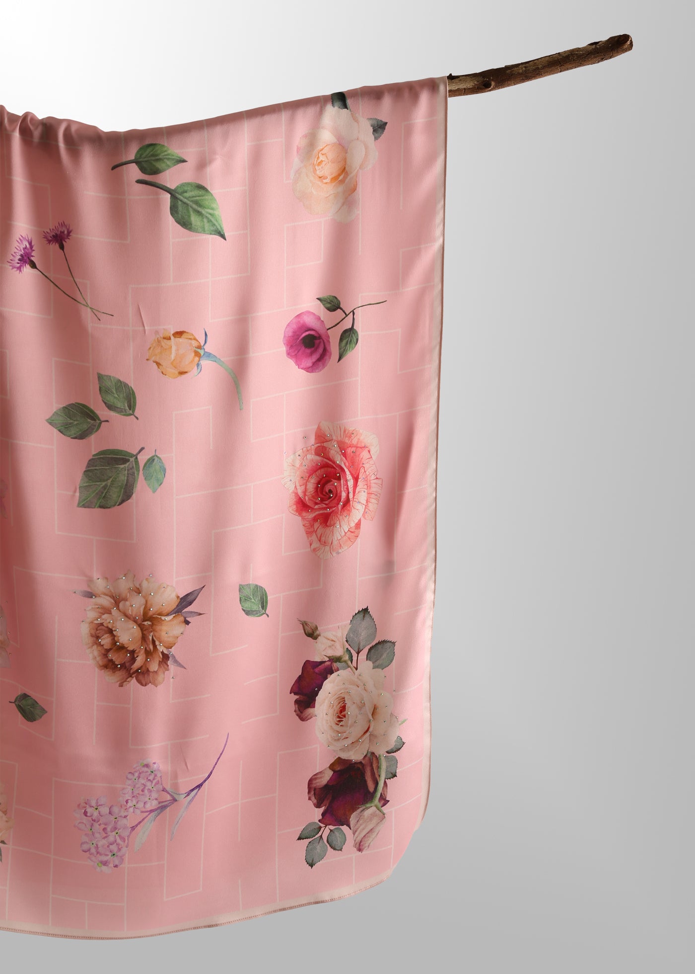 Rosy Kylie Printed Shawl